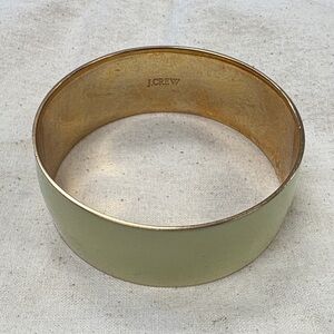 J. Crew Gold and Cream Wide Bangle